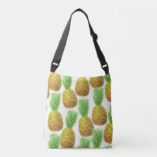Pineapple watercolor pattern crossbody bag