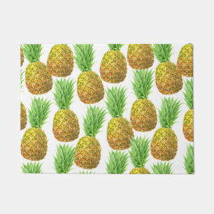 Pineapple watercolor pattern doormat