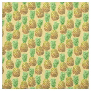 Pineapple watercolor pattern fabric