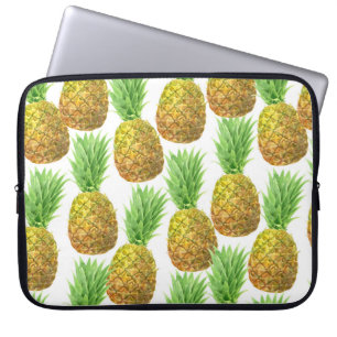 Pineapple watercolor pattern laptop sleeve