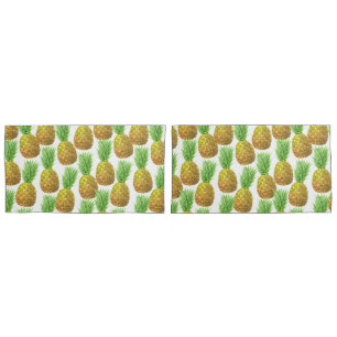Pineapple watercolor pattern pillowcase
