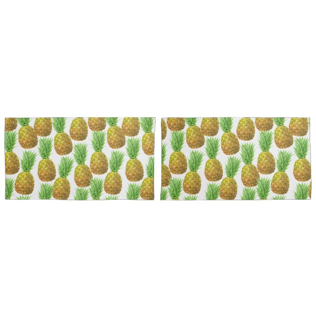 Pineapple watercolor pattern pillowcase (Front-Set)