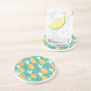 Pineapple Watercolor Print Coaster
