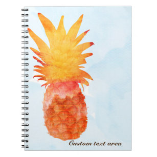 Pineapple Watercolor Tropical Journal Notebook