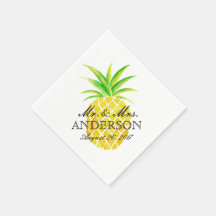 Pineapple Watercolor Tropical Wedding