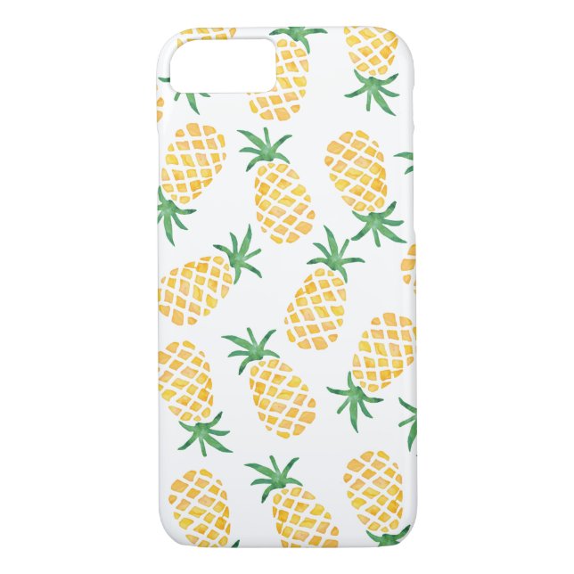 Pineapple Watercolour pattern iphone cover (Back)