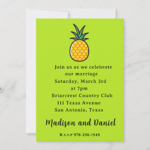 Pineapple Wedding Party Tropical Invitation