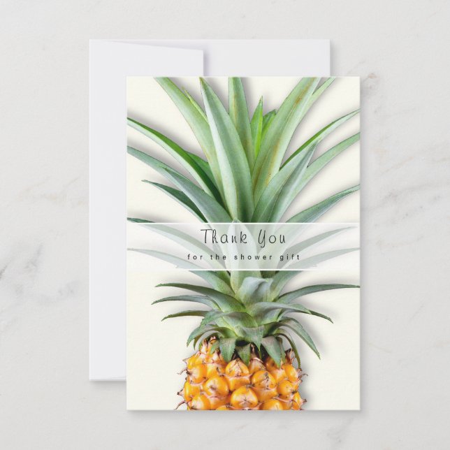 Pineapple Wedding Shower Thank You Flat Notes (Front)