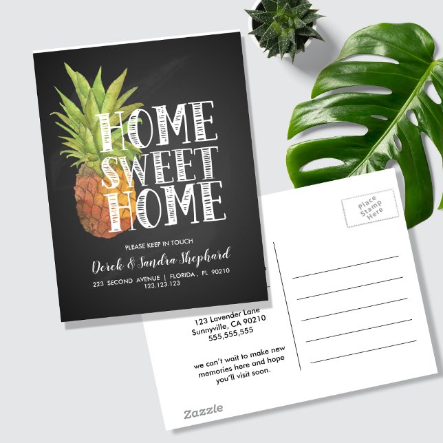Pineapple Welcome Change of Address Postcard” Announcement Postcard (Creator Uploaded)