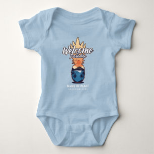 Pineapple Welcome custom text clothing Baby Bodysuit