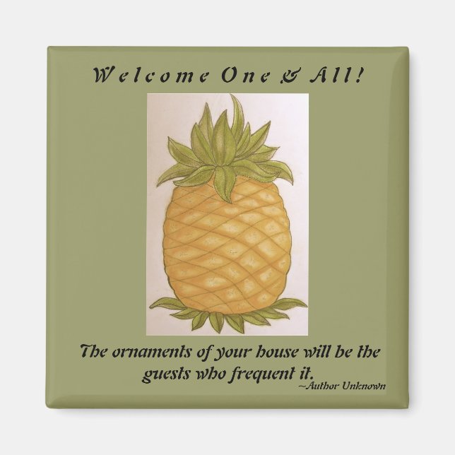 Pineapple Welcome magnet (Front)