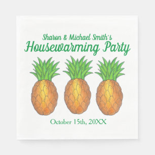 Pineapple Welcome Open House Housewarming Party Napkin