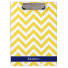 Pineapple White LG Chevron Navy Blue Name Monogram