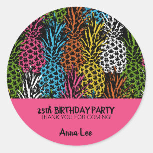Pineapple Wild and Sweet Classic Round Sticker