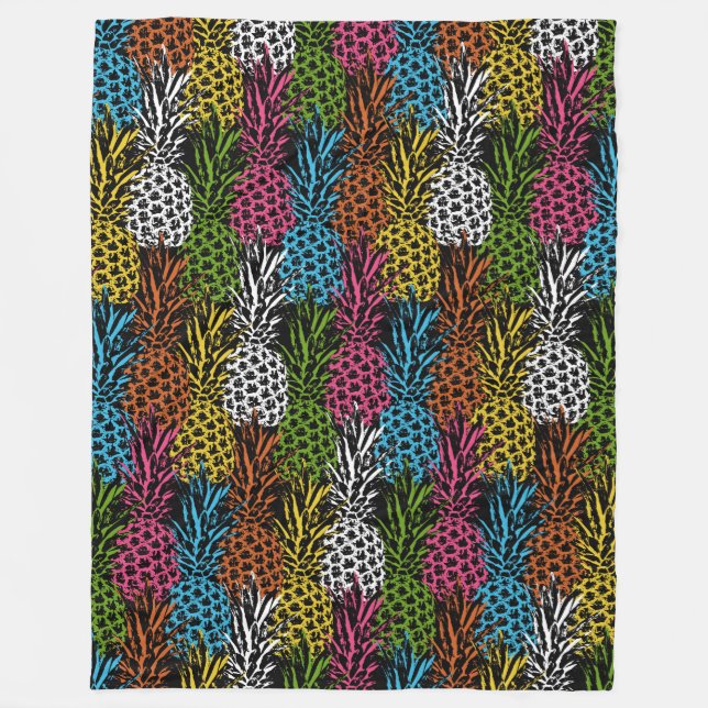 Pineapple Wild and Sweet Fleece Blanket (Front)