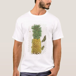 Pineapple with caterpillar and butterflies (hand-c T-Shirt