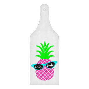 Pineapple with "DIVAtude" Cutting Board
