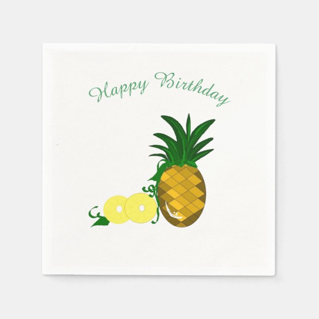 Pineapple With Rings Napkin (Front)