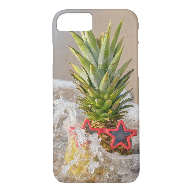 pineapple with sunglasses in wave Case-Mate iPhone case (Back)
