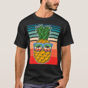 Pineapple With Sunglasses Retro Summer Matching F T-Shirt