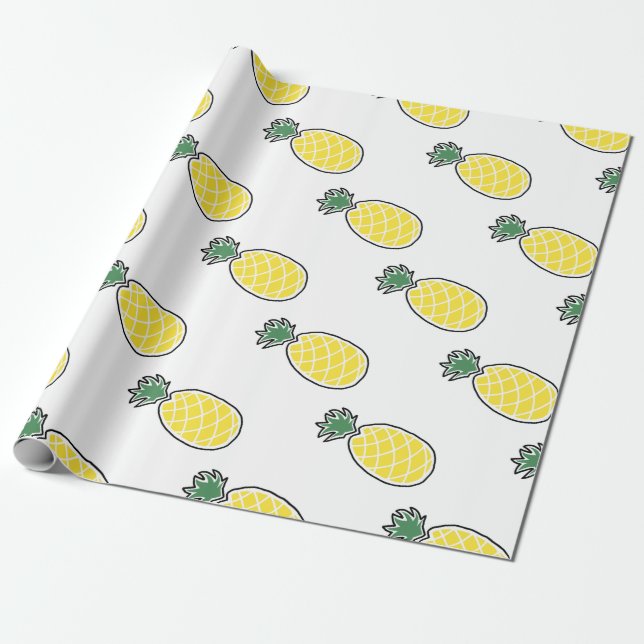 Pineapple Wrapping Paper (Unrolled)
