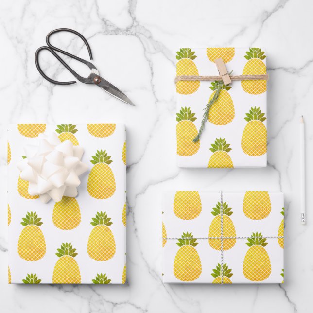 Pineapple Wrapping Paper Sheet (Front)