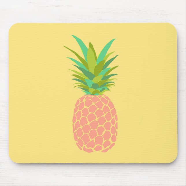 Pineapple +Yellow Mouse Mat (Front)