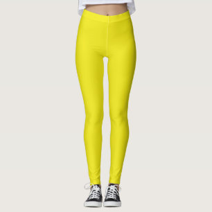 Pineapple Yellow Solid Color Leggings