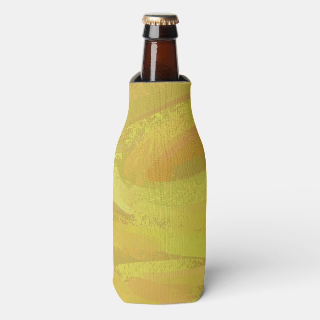 Pineapple Yellow Swirl Bottle Cooler (Bottle Front)
