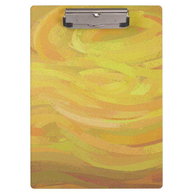 Pineapple Yellow Swirl Clipboard (Front)