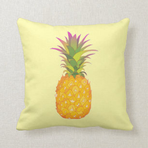 Pineapple - Yellow Tropical Pillow