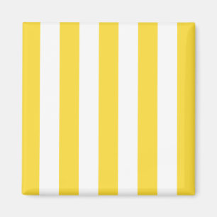 Pineapple Yellow White XL Stripes Pattern Magnet