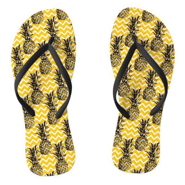 Pineapple Zigzags Flip Flops (Footbed)