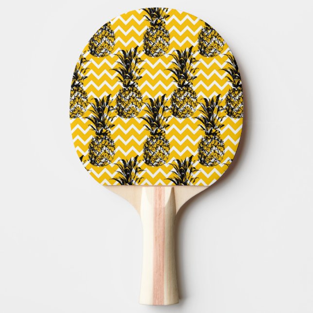 Pineapple Zigzags Ping Pong Paddle (Front)