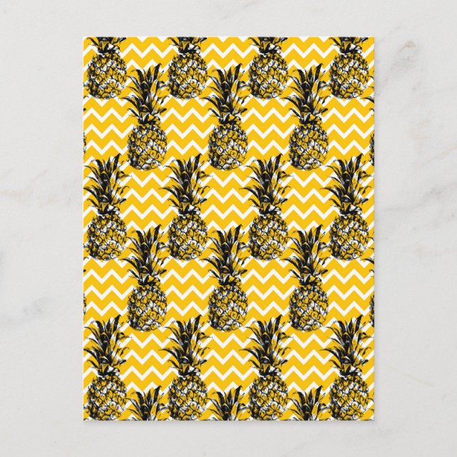 Pineapple Zigzags Postcard (Front)