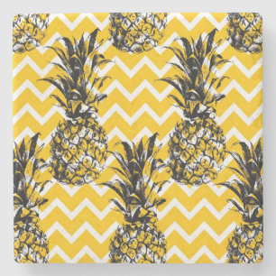 Pineapple Zigzags Stone Coaster