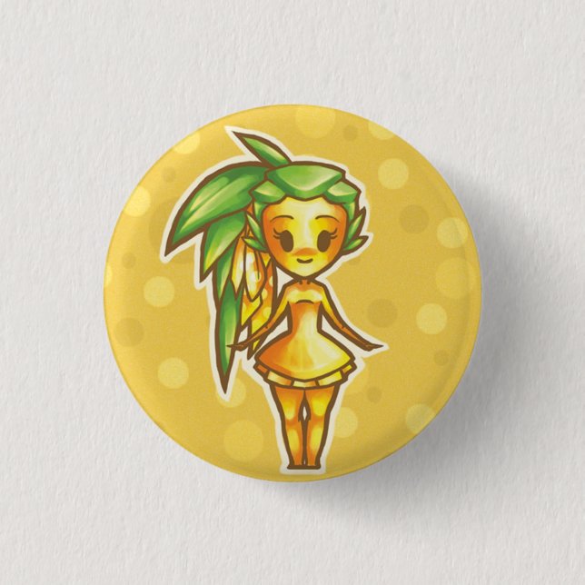 PineappleChibi 3 Cm Round Badge (Front)