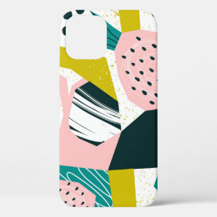 Pineapples Abstract: Colorful Seamless Patchwork iPhone 12 Case