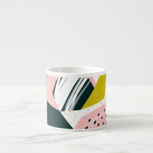 Pineapples Abstract: Colourful Seamless Patchwork Espresso Cup