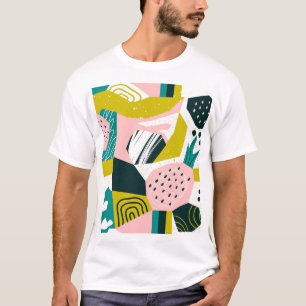 Pineapples Abstract: Colourful Seamless Patchwork T-Shirt