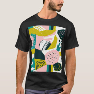 Pineapples Abstract: Colourful Seamless Patchwork T-Shirt