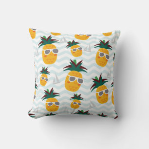 Pineapples, boat: cute ocean pattern. cushion