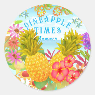 Pineapples  classic round sticker