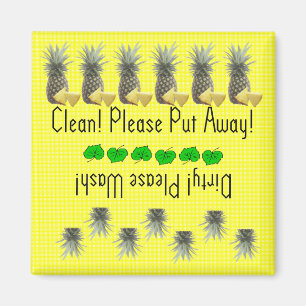 Pineapples dishwasher magnet