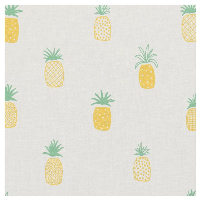 Pineapples Fabric (Close Up)