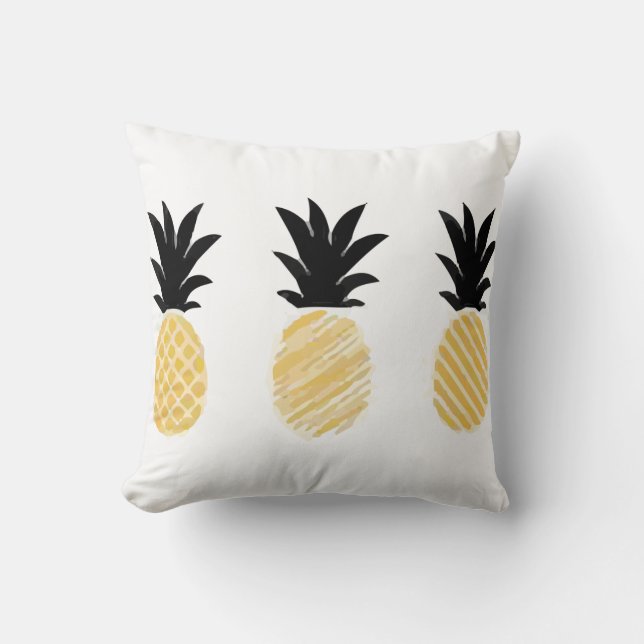 Pineapples Isolated Summer Cushion (Front)