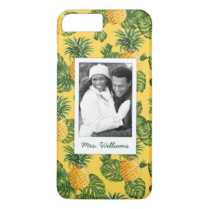 Pineapples & Leaves   Add Your Photo & Name iPhone 8 Plus/7 Plus Case