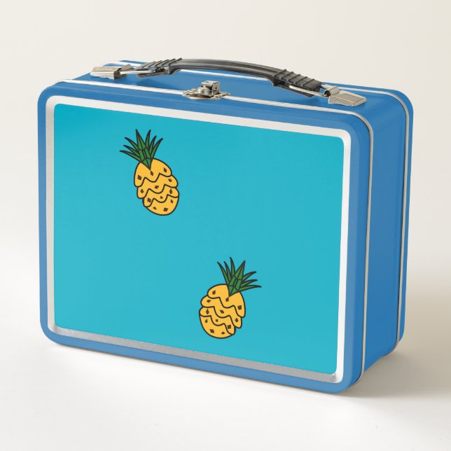 Pineapples Metal Lunch Box (Front)