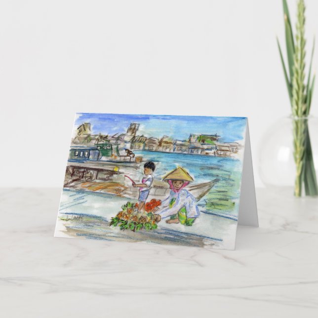 Pineapples on Dock Greeting Card or Note Cards (Front)