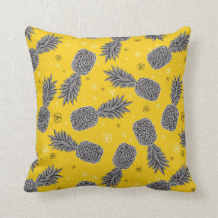 Pineapples On Gold Cushion